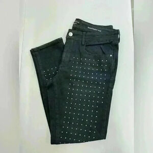 BEBE BLACK JEANS WITH SLIM FIT AND DISTRESSED LOOK SIZE 30